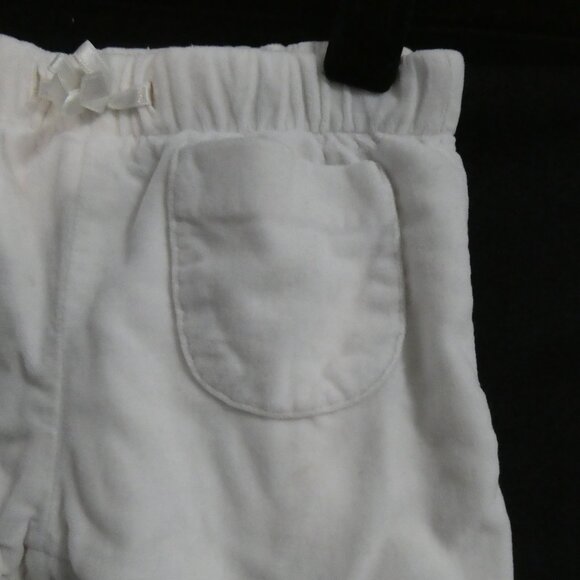 Y2K - BABY GAP - Infant | 6-12 months | White Velour Tear Away Pants - Picture 5 of 12